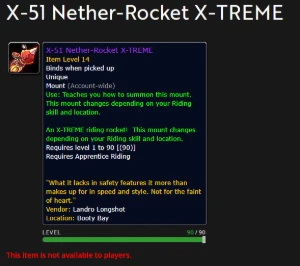 X-51 Nether-Rocket X-TREME - Item TCG - World of Warcraft - Blizzard