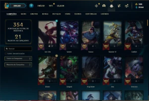 Conta Platina 3 com 150 Champs e 228 Skins + 8 Prestigios - League of Legends LOL