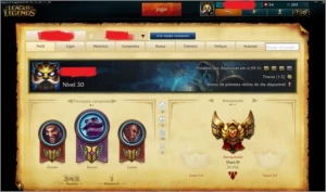 Conta league of legends lvl 30  OURO IV  80 personagens LOL