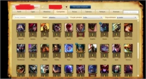 Conta league of legends lvl 30  OURO IV  80 personagens LOL