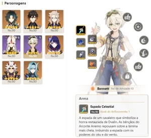 CONTA GENSHIN AR58 - ITTO ALBEDO ZHONGLI E+ 6 ARMAS 5⭐ - Genshin Impact