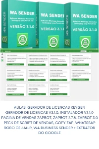 WA SENDER 2024 - VERSÃO 3.1.0 Pacote Premium Vitalício - Softwares e Licenças