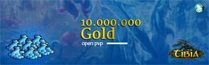 10.000.000 Gold - TIBIA - Open PvP