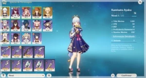 Genshin Impact Conta Ayaka + Child Ar 27 (Email alterável)