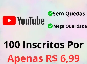 100 Inscritos Youtube Por Apenas R$ 6,99 - Redes Sociais