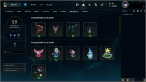 conta ótima com 1001 skins e todos os champs habilitados - League of Legends LOL