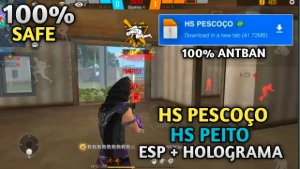 Free Fire Xit Hs Pescoço + Hs Peito e Holograma Vip