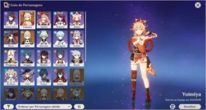 Conta otima Yoimiya Mona Jean arma T5 muito boa - Genshin Impact