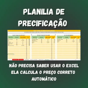 Planilia de precificação de produtos