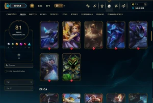 Unranked com TODOS os Champs e 81 Skins ( ADC / SUP / MID ) - League of Legends LOL