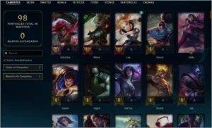 Conta League of Legends nv47 20 skins LOL