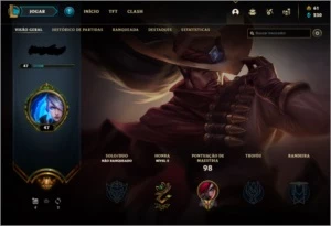 Conta League of Legends nv47 20 skins LOL