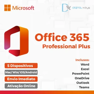 Office 365 Vitalicio 5 usuarios - Softwares e Licenças