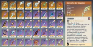 genshin conta NA 19 5 estrelas + 11 5* armas AR 60 - Genshin Impact