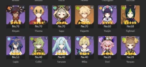 genshin conta NA 19 5 estrelas + 11 5* armas AR 60 - Genshin Impact