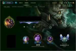CONTA DIAMANTE 5 - 160 SKINS ++ - League of Legends LOL