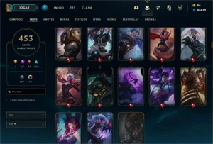 CONTA LEAGUE OF LEGENDS - ALL CHAMP, 460 SKINS 17 MITICAS LOL