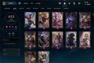 CONTA LEAGUE OF LEGENDS - ALL CHAMP, 460 SKINS 17 MITICAS LOL
