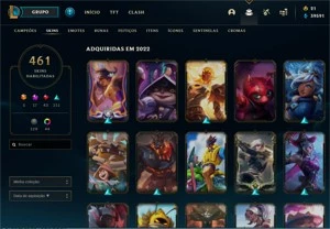 CONTA LEAGUE OF LEGENDS - ALL CHAMP, 460 SKINS 17 MITICAS LOL