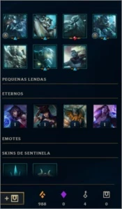 Conta lol 100 skins - League of Legends