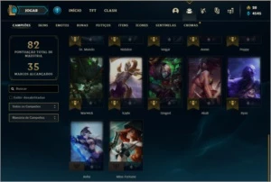 Conta diamante 1 e diamante 4 flex com 4 skins e 32 champs - League of Legends LOL