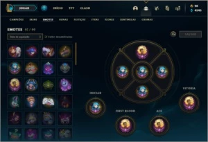 Conta diamante 1 e diamante 4 flex com 4 skins e 32 champs - League of Legends LOL