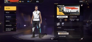 Conta de free fire com angelical azul