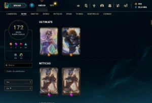 conta valorant + lol muita skin