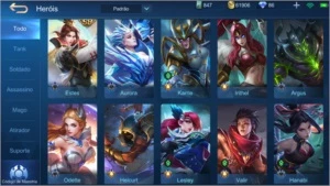 CONTA C/ 41 HEROIS + 30 SKINS + 60k GOLD - Mobile Legends