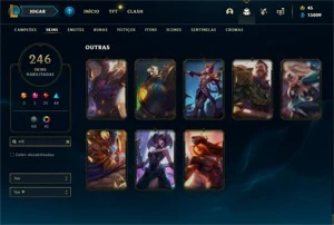 Conta antiga da season 1 com 7 skins vitoriosas 225 skins - League of Legends: Wild Rift LOL WR