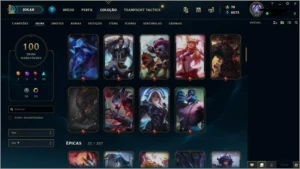 Conta lol Diamante 4 ,100 Skins e 107 champs - League of Legends