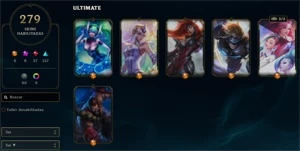 CONTA LOL, LVL 259, 279 SKINS ( 6 ULTIMATE 8 PRESTIGIO ) - League of Legends
