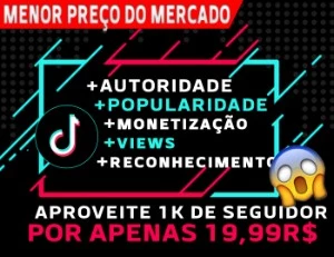 [IMPERDÍVEL] 1K SEGUIDOR TIKTOK!! - Redes Sociais