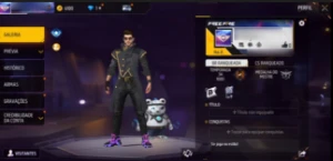Conta de free Fire nível 8 com alok com a mochila do baralho