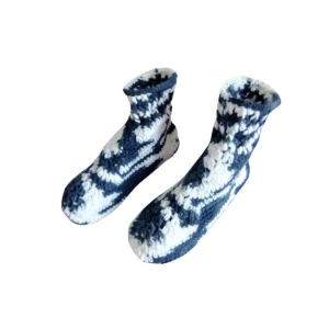 Pantufa de Lã Infantil Preto e Branco 32