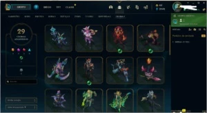 CONTA PLATINA 188 SKINS 29 CROMAS FALTA 7 CHAMP - League of Legends LOL