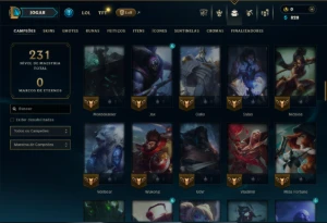 Ouro 4 com 90 Champs e 18 Skins - League of Legends LOL