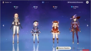 Genshin Impact - Jean + Klee + 2xQiqi + Mona AR35