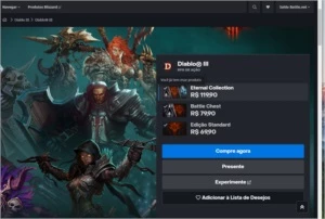 conta diablo 3 +todas dlcs e level upado , blizzard - Adventure Quest World AQW