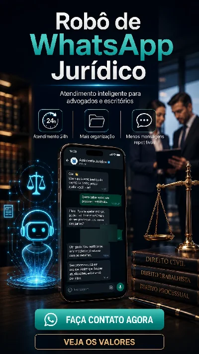 Robô Secretária e Estagiário- Jurídico com IA para Advogados - Redes Sociais
