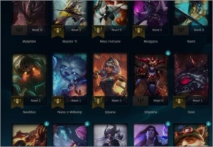 Conta League of Legens - LVL 33, MD10 incompleta - League of Legends LOL