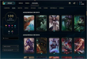 Conta lol - 109 Skins - Todos os Champs - League of Legends