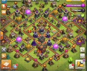 Conta clash of clans CV10 quase full falta pouca coisa
