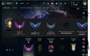 Conta mestre LOL lv 310 com 150 skins e todos os campeões