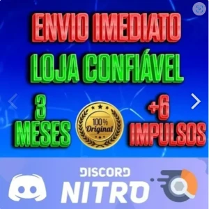 Discord Nitro Gaming 3 Mêses + 6 Impulsos +ENVIO IMEDIATO - Outros