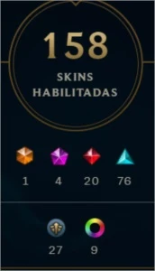 Conta Diamond 1 SoloQ Diamond 3 Flex 158 skins - League of Legends LOL