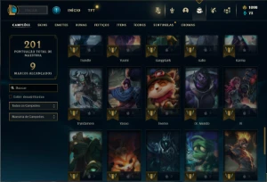 Conta Unranked com 60 Champs e 26 Skins + 1100 RP - League of Legends LOL