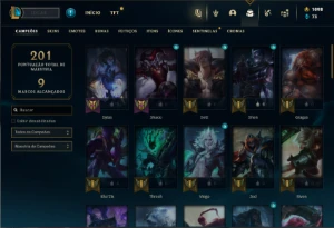 Conta Unranked com 60 Champs e 26 Skins + 1100 RP - League of Legends LOL