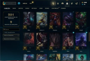 Conta Unranked com 60 Champs e 26 Skins + 1100 RP - League of Legends LOL