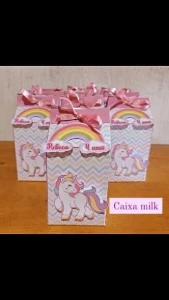 Caixa Milk Personalizada com Aplique - Artesanato e Personalizados